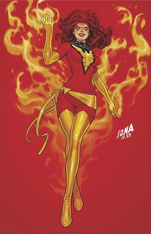 X-Men #25 DAVID NAKAYAMA COLOR BLOCK RED VIRGIN VARIANT [1:50] cover