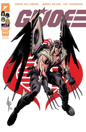 Gi Joe #8 CVR B 2ND PTG CVR B JASON HOWARD RAPTOR cover