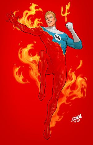 Fantastic Four #8 DAVID NAKAYAMA COLOR BLOCK RED VIRGIN VARIANT [1:50] cover