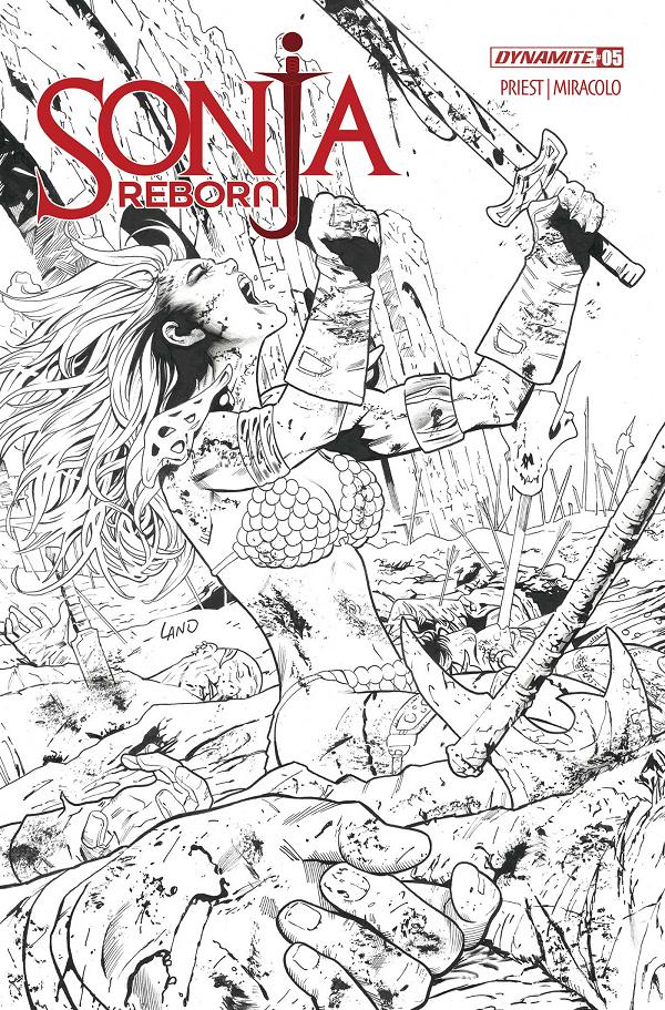 Sonja Reborn #5 CVR K CVR K GREG LAND LINE ART FOC BONUS cover
