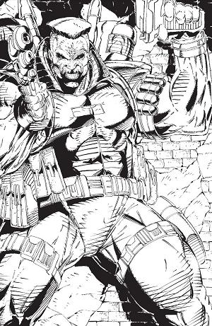 Youngblood #1 CVR C (2025) 3RD PTG CVR C INC 1:10 ROB LIEFELD B&W VIRGIN cover