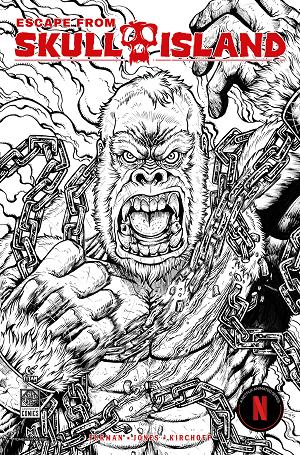Escape From Skull Island #1 CVR H (OF 4) CVR H MARIA WOLF BW cover