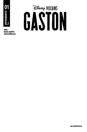 Disney Villains Gaston #1 CVR E CVR E BLANK AUTHENTIX cover