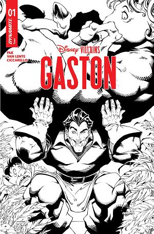 Disney Villains Gaston #1 CVR I CVR I INC 1:15 WILL ROBSON LINE ART cover