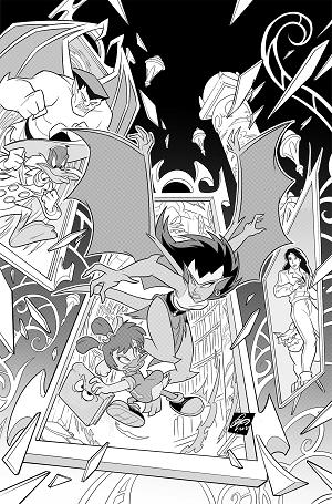 Gargoyles Darkwing Duck #3 CVR I CVR I INC 1:20 CIRO CANGIALOSI LINE ART VIRGIN cover