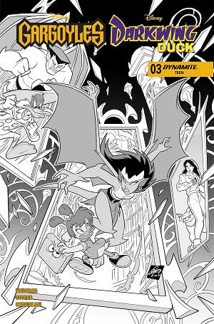 Gargoyles Darkwing Duck #3 CVR E CVR E INC 1:10 CIRO CANGIALOSI LINE ART cover