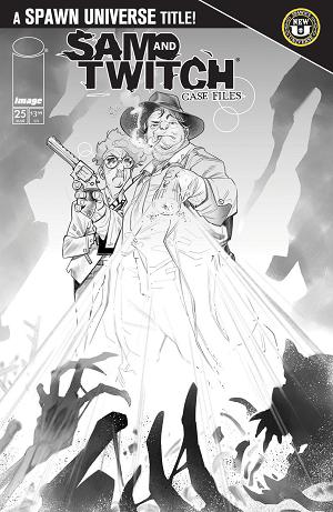 Spawn Sam And Twitch Case Files #25 CVR B CVR B IG GUARA B&W cover