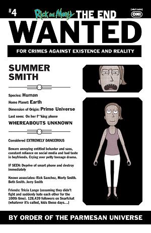 Rick And Morty The End #4 CVR C (OF 6) CVR C INC 1:10 PHIL MURPHY MOST WANTED cover