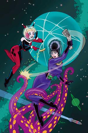 Harley Quinn X Elvira #5 CVR F CVR F AMANDA CONNER TENTACLES METAL VIRGIN cover