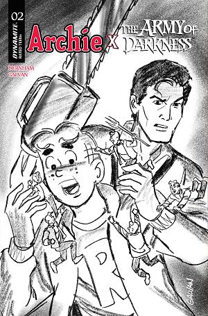Archie X Army Of Darkness #2 CVR G CVR G INC 1:10 BILL GALVAN PENCILS cover