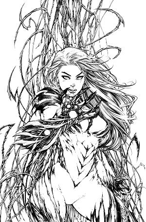 Witchblade #19 CVR D CVR D INC 1:50 ED BENES & RICHARD FRIEND B&W cover