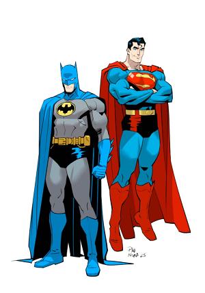 Batman & Superman: World's Finest #49 CVR F CVR F DAN MORA CORNER BOX SPOT FOIL cover