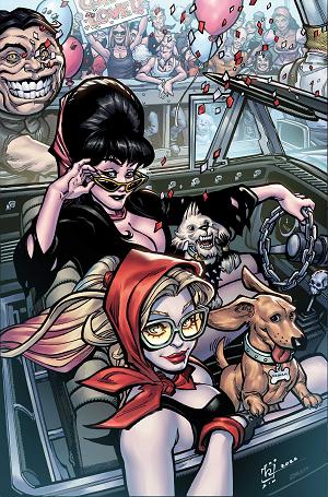 Harley Quinn X Elvira #6 CVR K CVR K INC 1:15 CHAD HARDIN VIRGIN cover