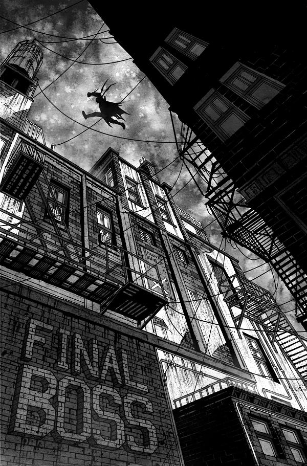 Final Boss #5 CVR D CVR D INC 1:25 DANNY EARLS B&W cover