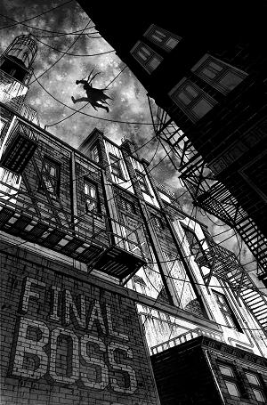 Final Boss #5 CVR D CVR D INC 1:25 DANNY EARLS B&W cover