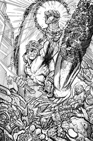 Final Boss #5 CVR E CVR E INC 1:50 CEDRIC NOCON B&W cover