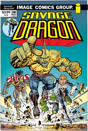 Savage Dragon #280 CVR B CVR B ERIK LARSEN 70S TRADE DRESS cover
