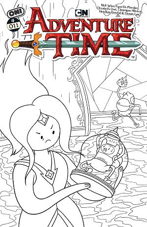 Adventure Time (2025) #11 CVR E CVR E INC 1:20 NICK WINN B&W cover