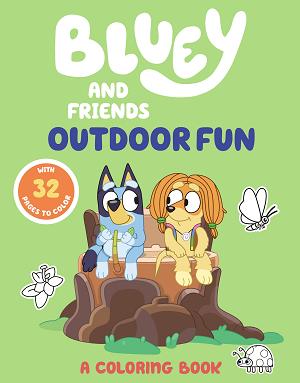 Bluey And Friends: Outdoor Fun: A Coloring Book cover