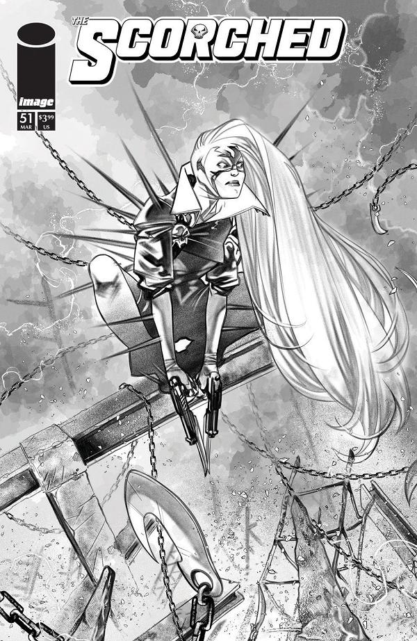 Scorched #51 CVR B CVR B IG GUARA B&W cover