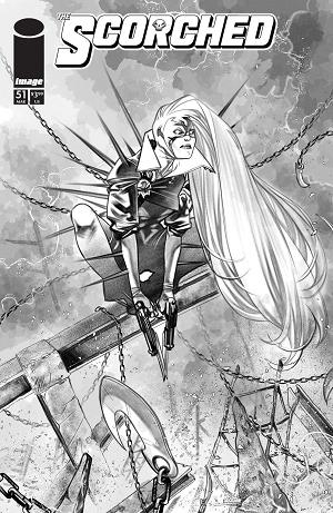 Scorched #51 CVR B CVR B IG GUARA B&W cover