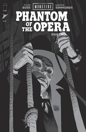 Universal Monsters Phantom Of The Opera #2 CVR D (OF 4) CVR D INC 1:25 LEE WEEKS B&W CLASSIC HORROR VAR cover