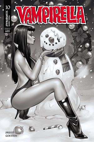 Vampirella #10 CVR N CVR N INC 1:7 ELIAS CHATZOUDIS B&W FOC BONUS cover