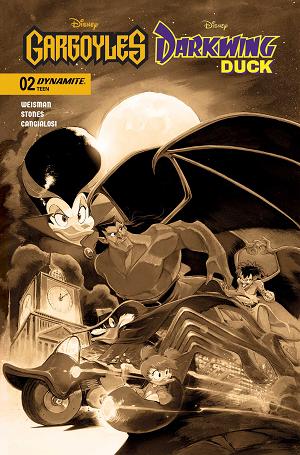 Gargoyles Darkwing Duck #2 CVR L CVR L INC 1:10 IVAN BIGARELLA SEPIA cover