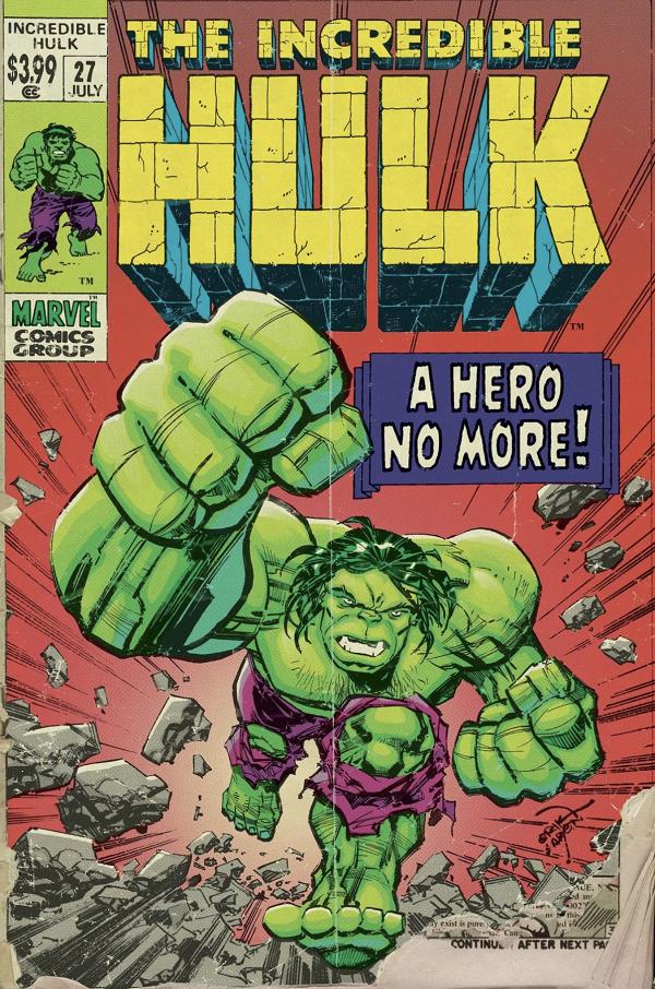 Incredible Hulk #27 ERIK LARSEN RETRO VISION cover