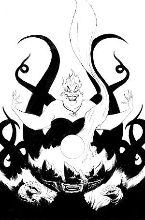 Disney Villains Ursula #1 CVR P CVR P INC 1:5 JAE LEE LINE ART VIRGIN cover
