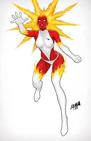 Captain Marvel: Dark Past #1 DAVID NAKAYAMA COLOR BLOCK WHITE VIRGIN VARIANT [1:50] cover