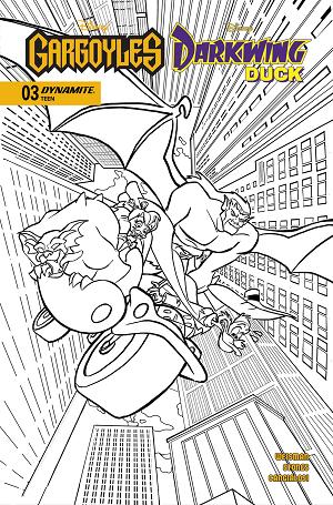 Gargoyles Darkwing Duck #3 CVR K CVR K INC 1:7 TAD STONES LINE ART cover