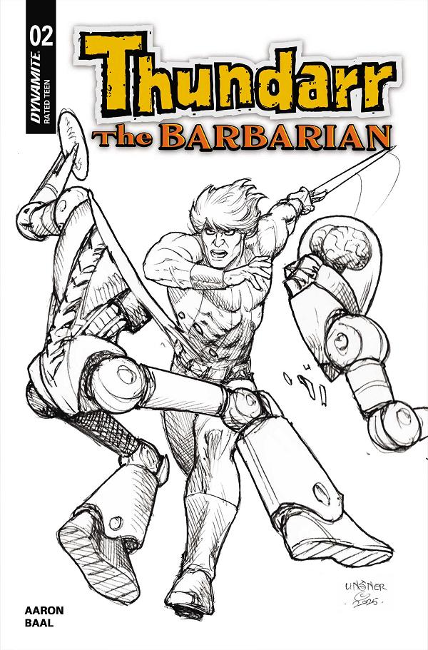 Thundarr The Barbarian #2 CVR L CVR L JOSEPH MICHAEL LINSNER LINE ART cover