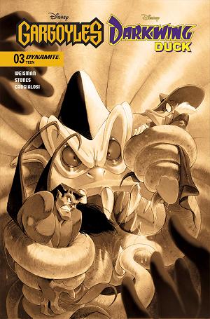 Gargoyles Darkwing Duck #3 CVR L CVR L INC 1:10 IVAN BIGARELLA SEPIA cover