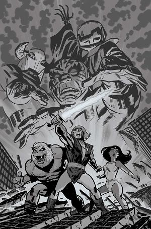 Thundarr The Barbarian #4 CVR H CVR H INC 1:15 MICHAEL CHO LINE ART VIRGIN cover