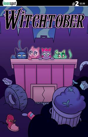 Witchtober #2 CVR C CVR C FER LOZADA GARBAGE PAIL CATS cover