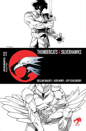 Thundercats X Silverhawks #1 CVR N CVR N INC 1:35 DECLAN SHALVEY LINE ART cover