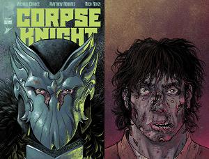 Corpse Knight #1 CVR G (OF 6) CVR G MATTHEW ROBERTS DIE CUT HELMET cover