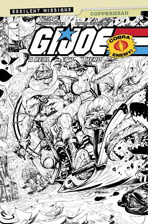 Gi Joe A Real American Hero Sssilent Missions Copperhead #1 CVR C (ONE SHOT) CVR C INC 1:10 HOWARD PORTER B&W cover