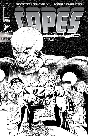 Invincible Universe Capes #6 CVR E CVR E INC 1:50 RYAN OTTLEY B&W cover