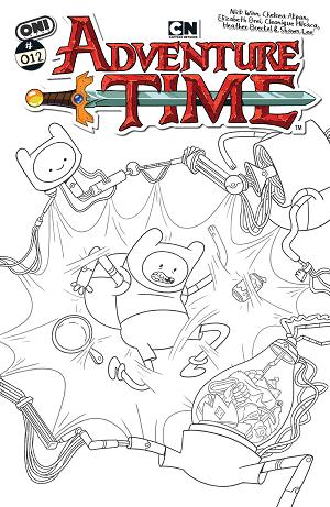 Adventure Time (2025) #12 CVR E CVR E INC 1:20 NICK WINN B&W cover