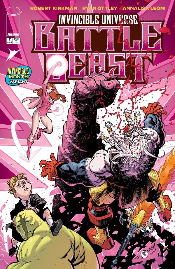 Invincible Universe Battle Beast #7 CVR H CVR H RYAN OTTLEY & ANNALISA LEONI INVINCIBLE TEAM UP cover