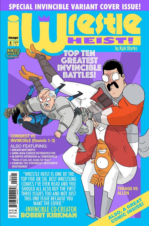 Wrestle Heist #4 CVR B (OF 5) CVR B KYLE STARKS INVINCIBLE TEAM UP cover