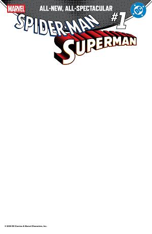 Marvel/Dc: Spider-Man/Superman #1 BLANK COVER VARIANT cover