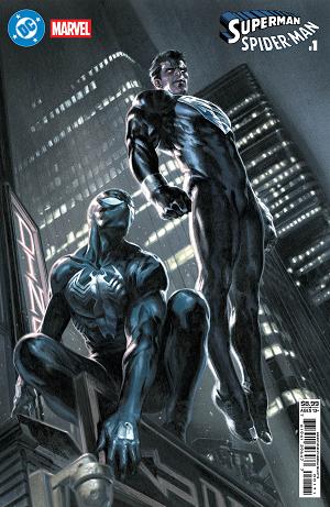 Dc Marvel Superman Spider-Man #1 CVR G (ONE SHOT) CVR G GABRIELE DELL OTTO SUPERMAN BLACK & SPIDER-MAN BLACK CARD STOCK cover