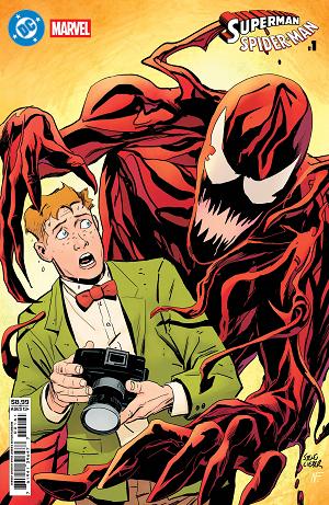Dc Marvel Superman Spider-Man #1 CVR F (ONE SHOT) CVR F STEVE LIEBER JIMMY OLSEN & CARNAGE CARD STOCK cover