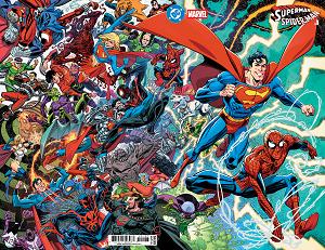 Dc Marvel Superman Spider-Man #1 CVR O (ONE SHOT) CVR O SCOTT KOBLISH SUPERMANS & SPIDER-MANS CARD STOCK cover