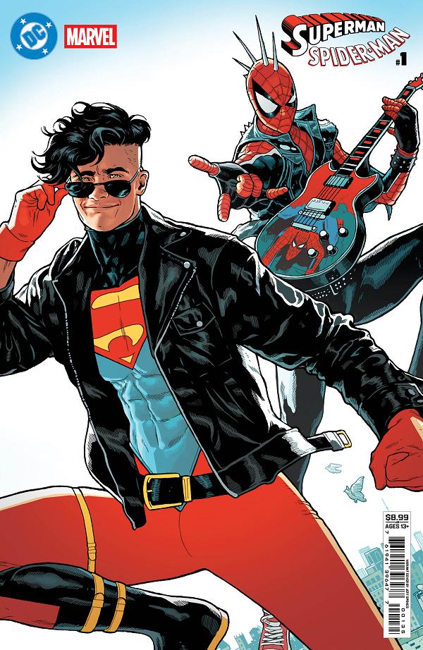 Dc Marvel Superman Spider-Man #1 CVR U (ONE SHOT) CVR U JEFF SPOKES SUPERBOY 90S & SPIDER-PUNK CARD STOCK cover