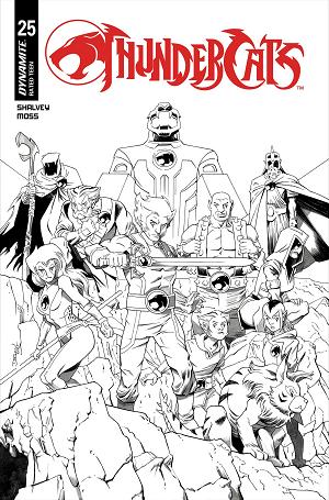 Thundercats #25 CVR L CVR L DECLAN SHALVEY LINE ART cover