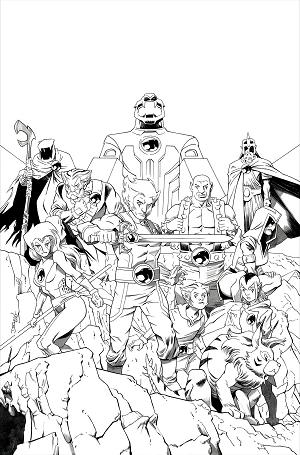 Thundercats #25 CVR M CVR M INC 1:7 DECLAN SHALVEY LINE ART VIRGIN cover
